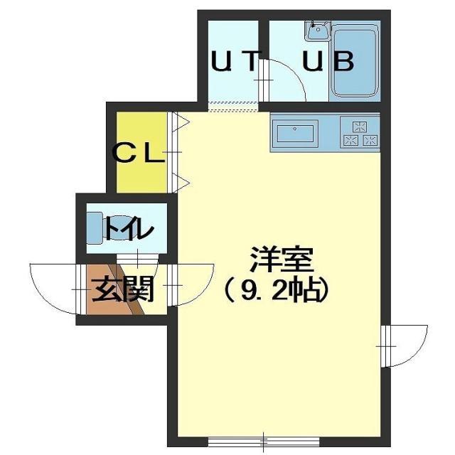 コーポメイプル(ワンルーム/1階)の間取り写真