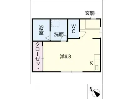 オリボトキワ(ワンルーム/1階)の間取り写真
