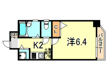 YKハイツ桜町(1K/7階)の間取り写真