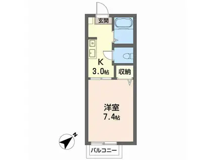 COM・ハイツ(1K/2階)の間取り写真