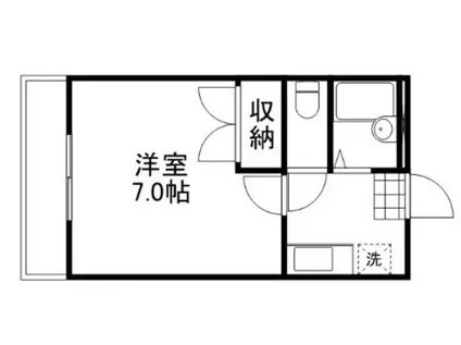 FOR RENT M1(1K/2階)の間取り写真