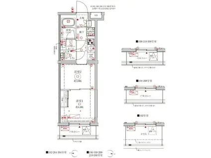 クレイシアIDZ大泉学園(2K/3階)の間取り写真