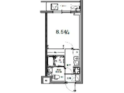 S-RESIDENCE玉川学園前(1K/3階)の間取り写真