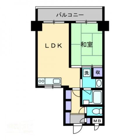 ダイアパレス丸の内(1LDK/4階)の間取り写真
