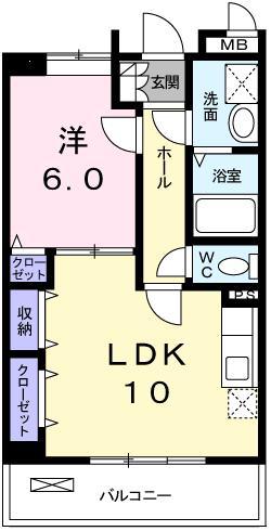 パストラルメゾン・グラン(1LDK/3階)の間取り写真