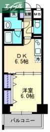 ハアラン表町(1DK/5階)の間取り写真