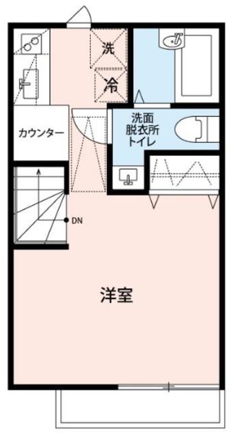 グリーム前原(ワンルーム/2階)の間取り写真