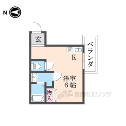 シャンテ―中宮1(ワンルーム/3階)の間取り写真