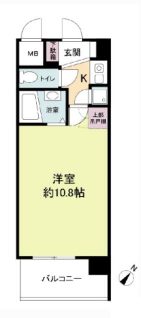 CASSIA十三(1K/3階)の間取り写真