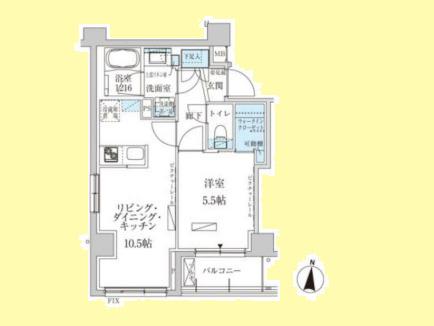 パークアクシス池上(1LDK/4階)の間取り写真