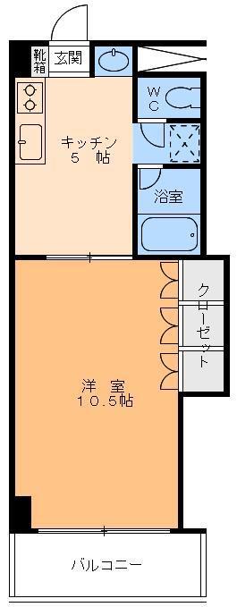 サンインテグラル道後(1DK/7階)の間取り写真