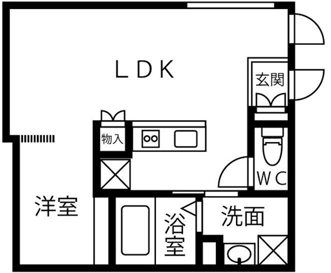 ELYSION 門前仲町(1LDK/3階)の間取り写真