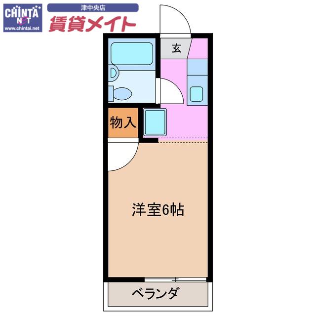 シティートラッドよろず(1K/2階)の間取り写真