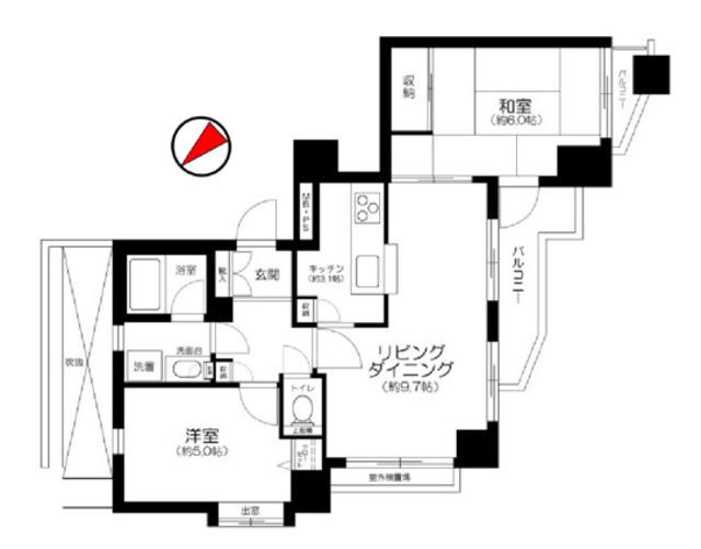 ライオンズマンション練馬春日町鹿島(2LDK/8階)の間取り写真