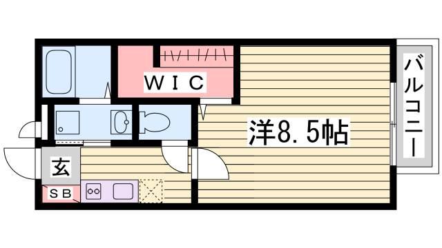 サクラハイツ(1K/1階)の間取り写真