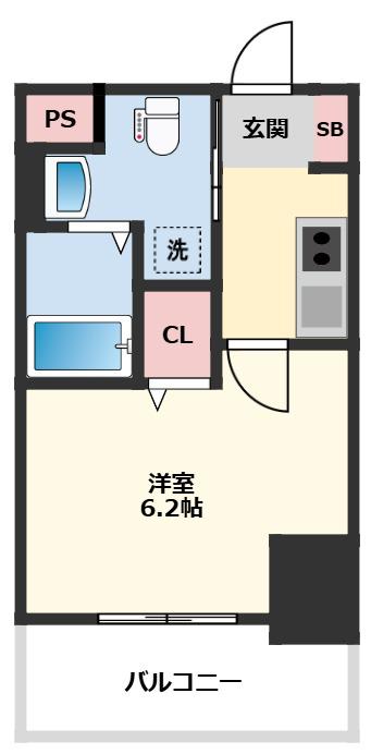 ALIVIS船橋イースト(1K/12階)の間取り写真
