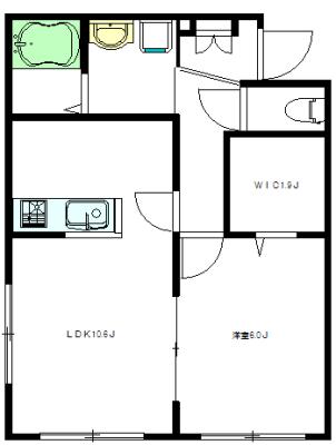 シャリエ東高円寺(1LDK/1階)の間取り写真
