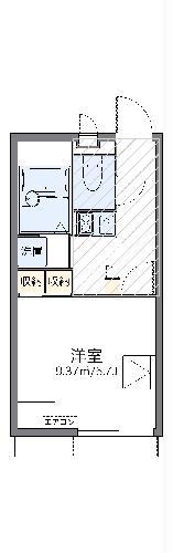 レオパレスベルウッド(1K/1階)の間取り写真