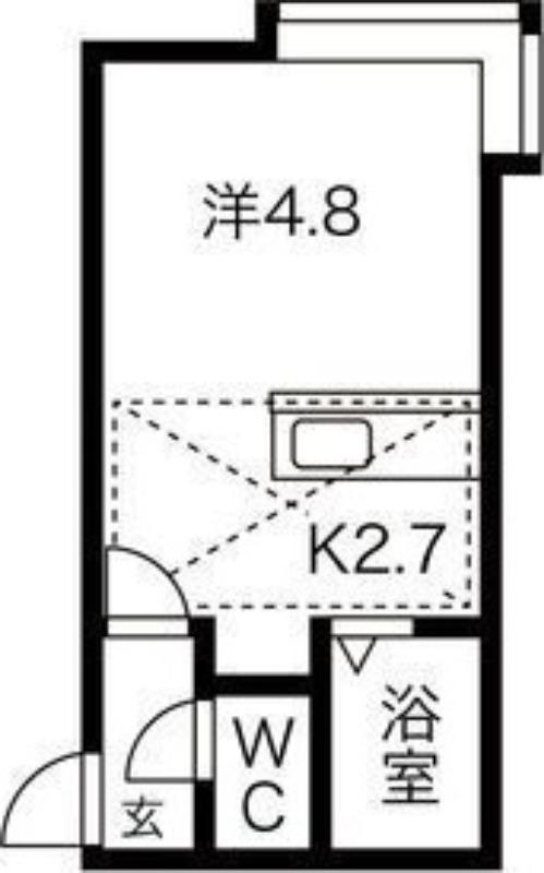 ラフォーレアイダ参番館(1K/2階)の間取り写真