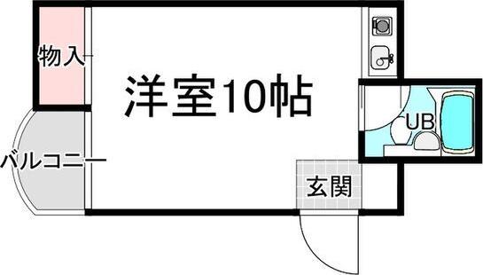 メゾンドール高殿(ワンルーム/4階)の間取り写真