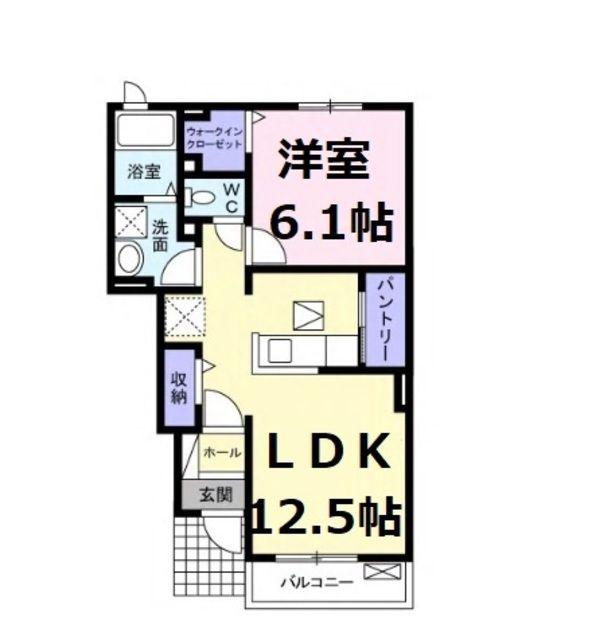 シャルマン M(1LDK/1階)の間取り写真