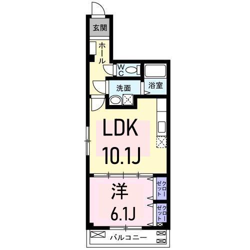 BL0SSOM 栄進(1LDK/2階)の間取り写真