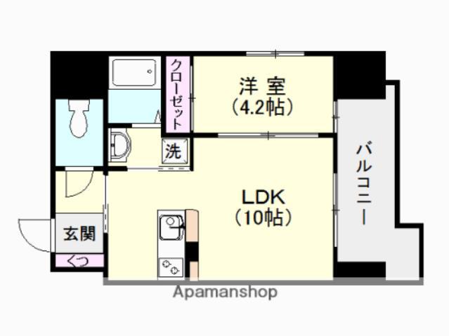S-FORT鹿児島駅前ベイサイド(1LDK/11階)の間取り写真