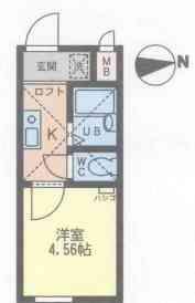 ウィズプレイス西新井本町南(1K/1階)の間取り写真