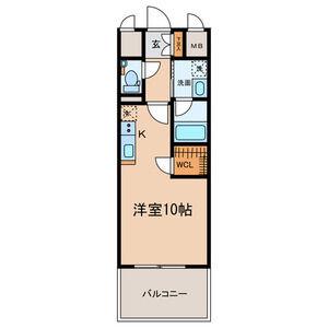 GRAND ESPOIR IZUMI(ワンルーム/2階)の間取り写真