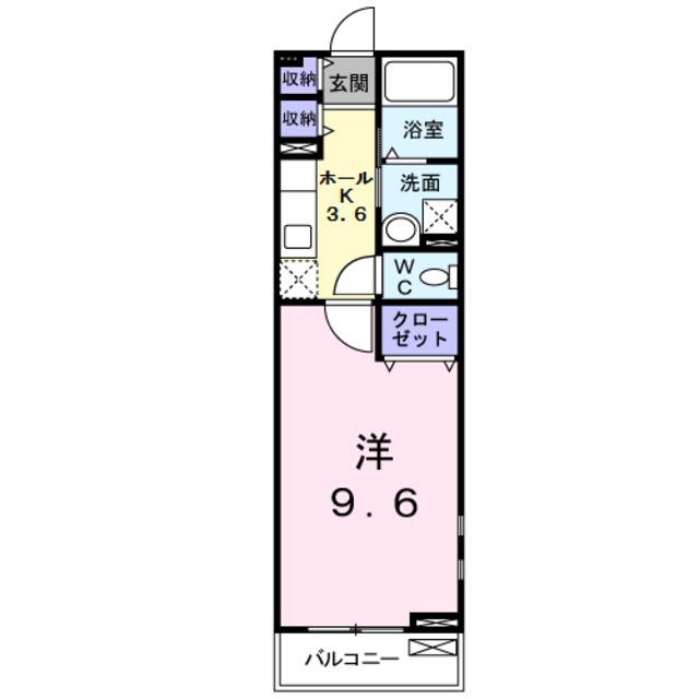 アビタシオン北町(1K/2階)の間取り写真