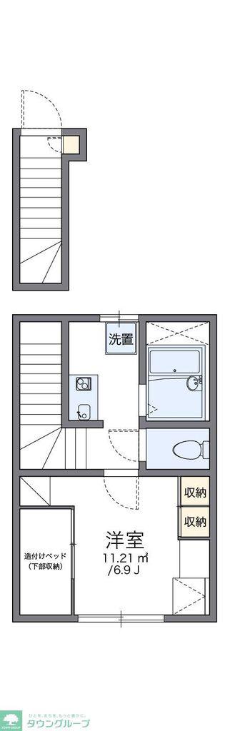 レオパレスサンロード(1K/2階)の間取り写真