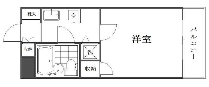 ライオンズマンション赤羽第3(1K/3階)の間取り写真