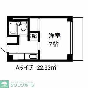 リヴェール川越(1K/3階)の間取り写真