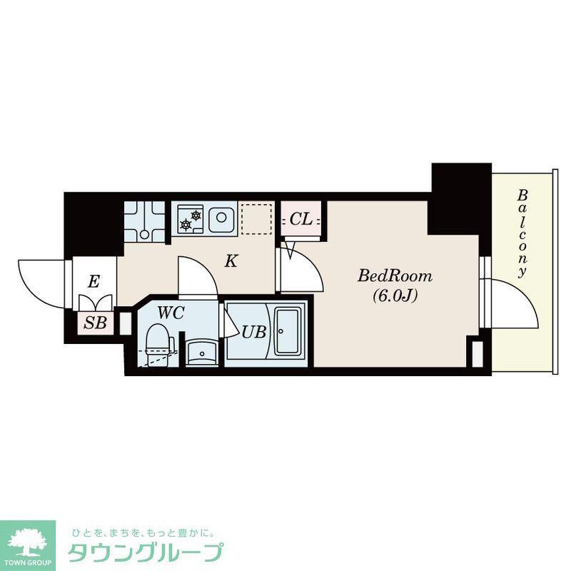 S-RESIDENCE松戸LICHT(1K/6階)の間取り写真