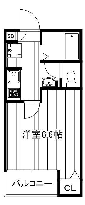 ルレーブ成増(1K/2階)の間取り写真