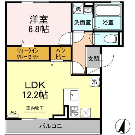 アルテール新和 B303(1LDK/3階)の間取り写真