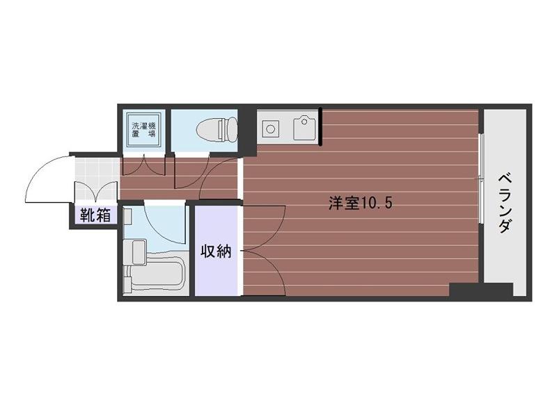 セントラルパレス(ワンルーム/2階)の間取り写真