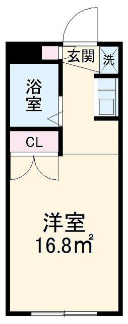 コンフォートマンション北戸田(ワンルーム/5階)の間取り写真