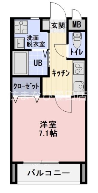 エスポワールAY(1K/2階)の間取り写真
