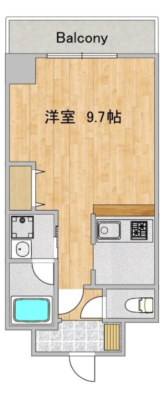 フェルテ高波(1K/7階)の間取り写真