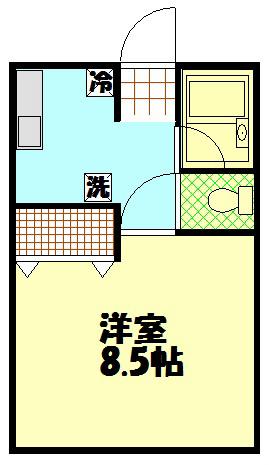 エスポワール平井(1K/1階)の間取り写真