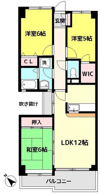 FIXE・KENTOGREEN(3LDK/4階)の間取り写真