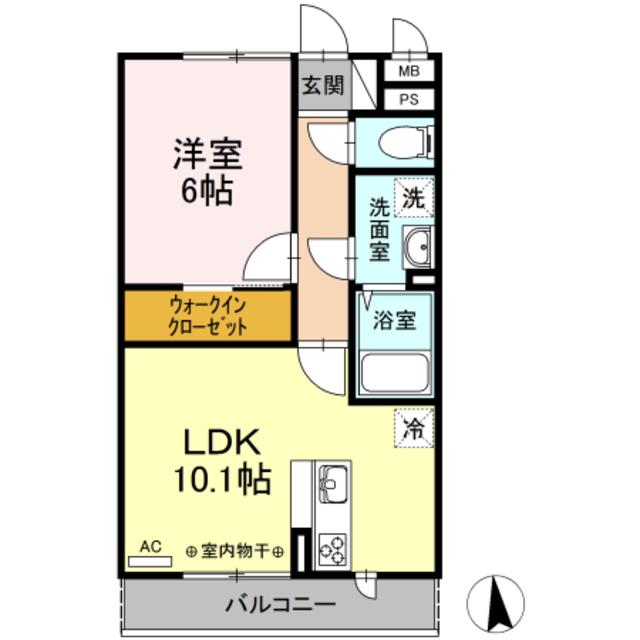 BLESS戸塚弥生台(1LDK/3階)の間取り写真