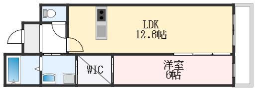 ISE伊勢高師浜7107(1LDK/2階)の間取り写真