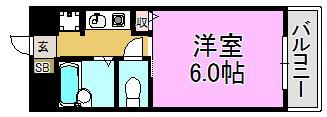 アベニューサンリット(1K/2階)の間取り写真