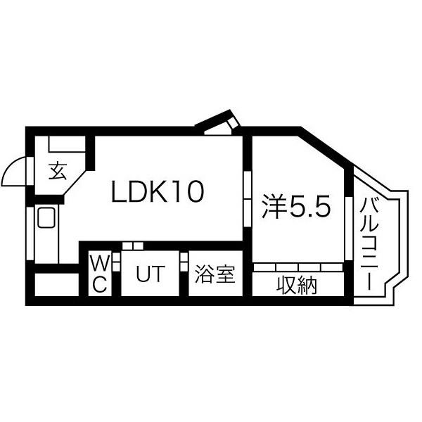 BUSTLE岐阜羽島(1LDK/3階)の間取り写真