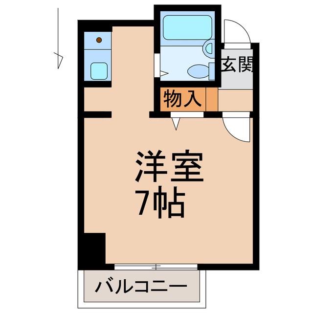 シティハイツスミ(ワンルーム/4階)の間取り写真