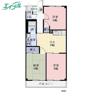 エスペランサI(3DK/2階)の間取り写真