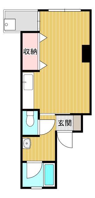 大山パールマンション(ワンルーム/2階)の間取り写真