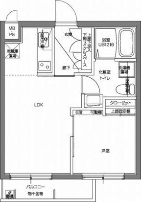 パティーナV代々木上原(1LDK/4階)の間取り写真